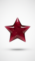 Crimson Star Hand-Blown Ornament