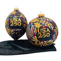 USA 250  Limited Edition Hand-Blown Glass Christmas Ornament