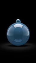 Slate Blue Sphere Glass Ornament