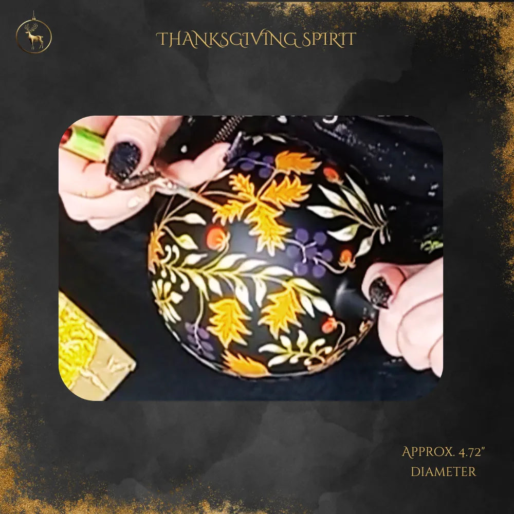 Hand-Painted Thanksgiving Ornament – Turkey “Harvest of Gratitude”