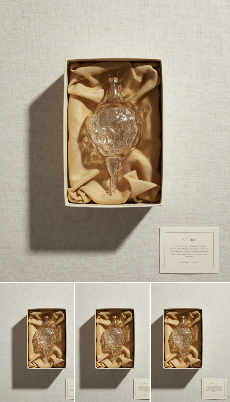 Vintage Champagne Glass Finial Ornament