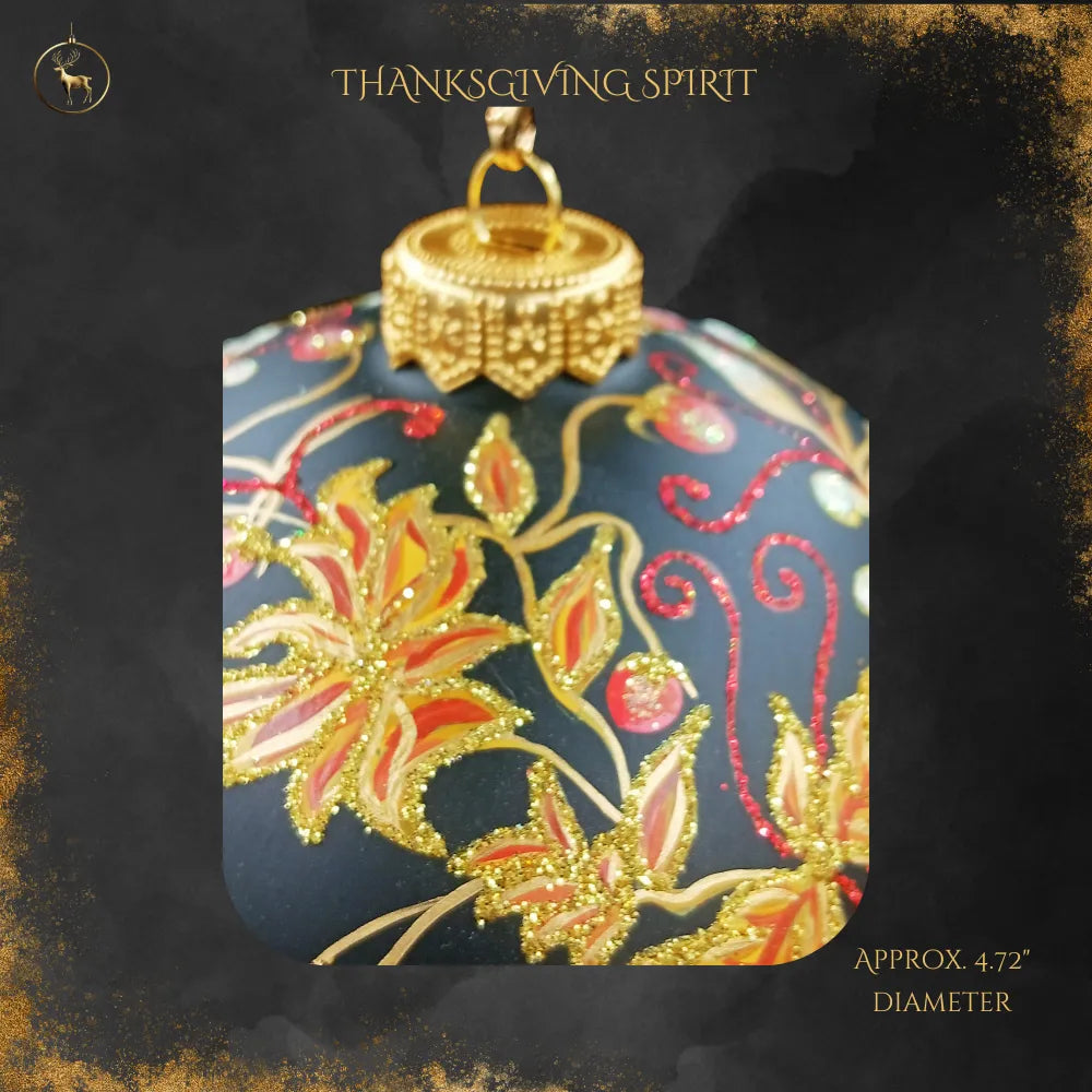 Hand-Painted Thanksgiving Ornament – Turkey “Harvest of Gratitude”