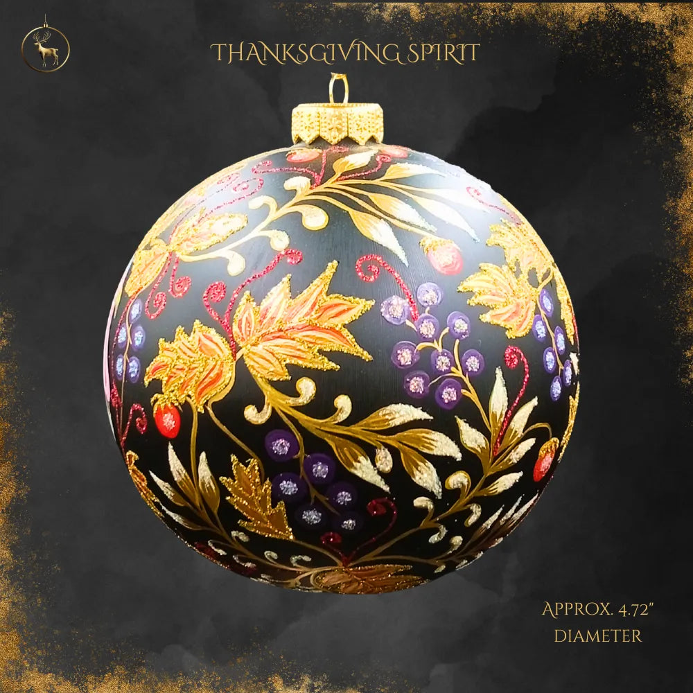 Hand-Painted Thanksgiving Ornament – Turkey “Harvest of Gratitude”
