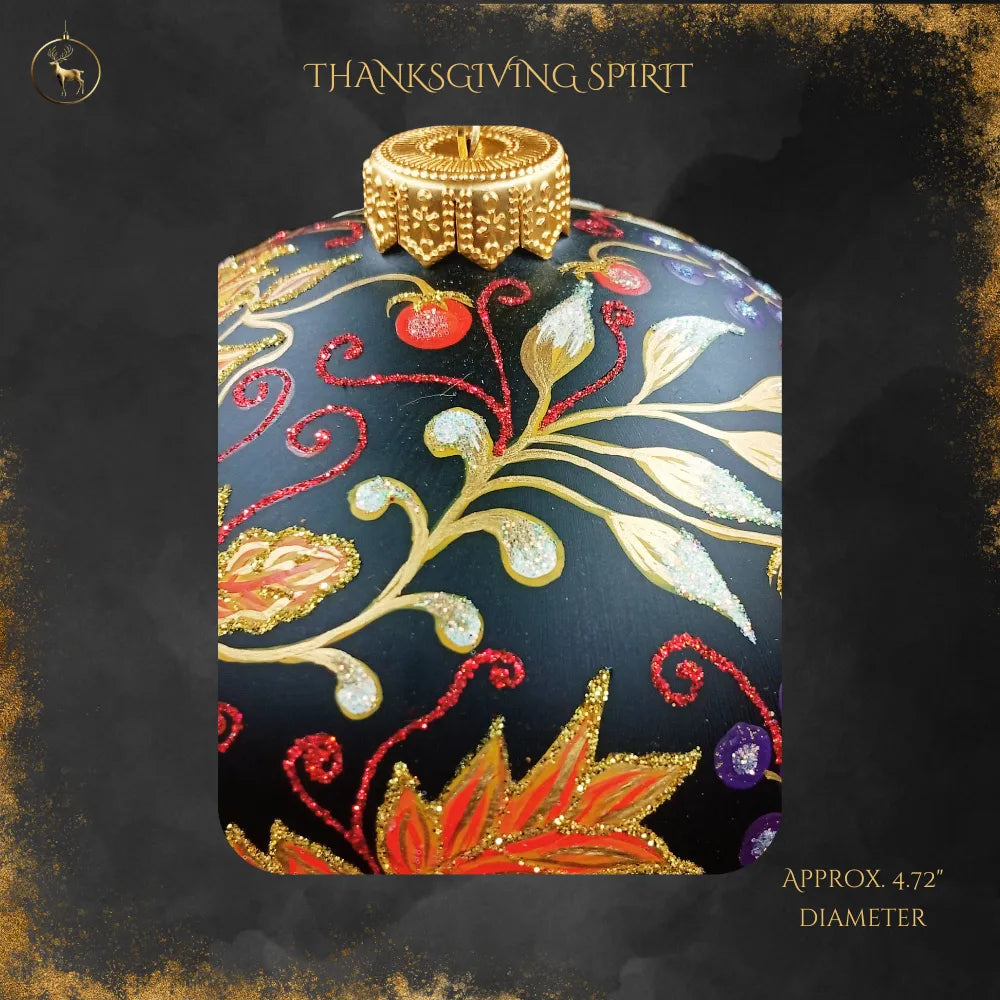 Hand-Painted Thanksgiving Ornament – Turkey “Harvest of Gratitude”